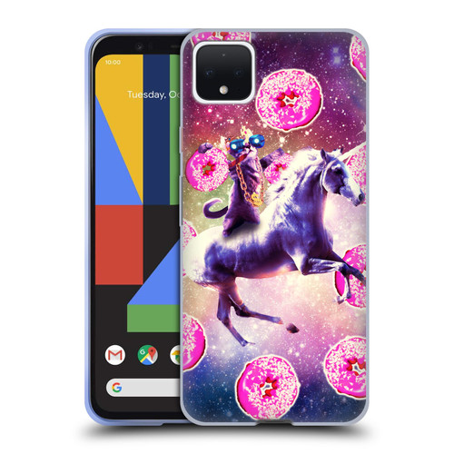 Random Galaxy Mixed Designs Thug Cat Riding Unicorn Soft Gel Case for Google Pixel 4 XL
