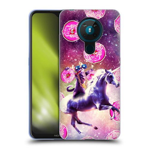 Random Galaxy Mixed Designs Thug Cat Riding Unicorn Soft Gel Case for Nokia 5.3