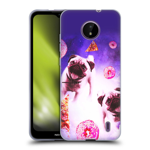 Random Galaxy Mixed Designs Pugs Pizza & Donut Soft Gel Case for Nokia C10 / C20