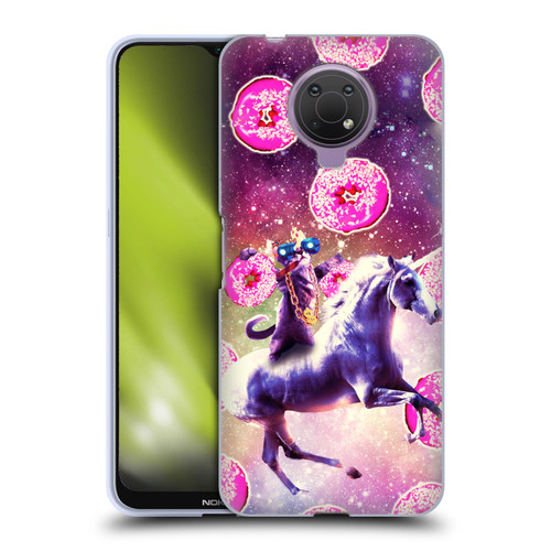 Random Galaxy Mixed Designs Thug Cat Riding Unicorn Soft Gel Case for Nokia G10
