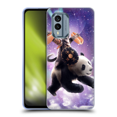 Random Galaxy Mixed Designs Warrior Cat Riding Panda Soft Gel Case for Nokia X30