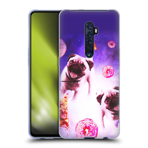 Random Galaxy Mixed Designs Pugs Pizza & Donut Soft Gel Case for OPPO Reno 2