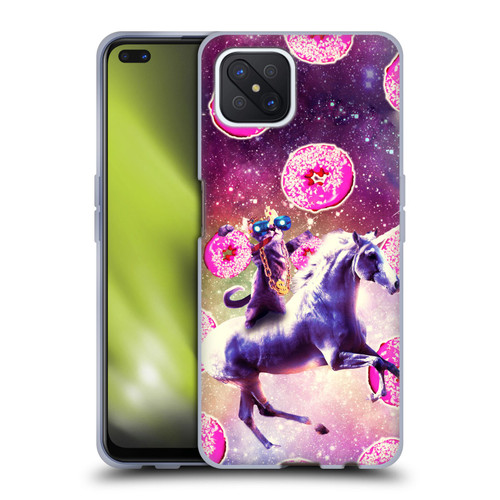 Random Galaxy Mixed Designs Thug Cat Riding Unicorn Soft Gel Case for OPPO Reno4 Z 5G