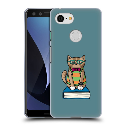 Beth Wilson Doodlecats Nerd Soft Gel Case for Google Pixel 3