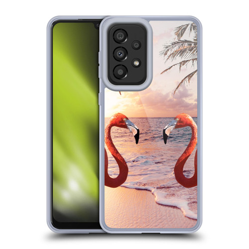 Random Galaxy Mixed Designs Flamingos & Palm Trees Soft Gel Case for Samsung Galaxy A33 5G (2022)