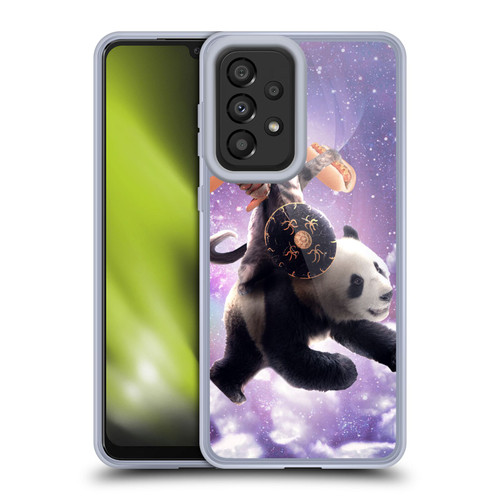 Random Galaxy Mixed Designs Warrior Cat Riding Panda Soft Gel Case for Samsung Galaxy A33 5G (2022)