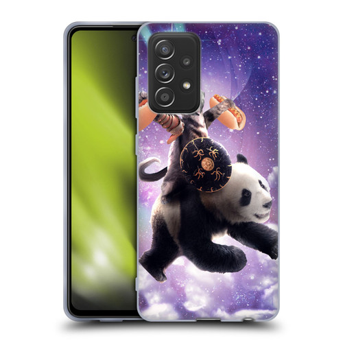 Random Galaxy Mixed Designs Warrior Cat Riding Panda Soft Gel Case for Samsung Galaxy A52 / A52s / 5G (2021)