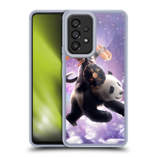 Random Galaxy Mixed Designs Warrior Cat Riding Panda Soft Gel Case for Samsung Galaxy A53 5G (2022)
