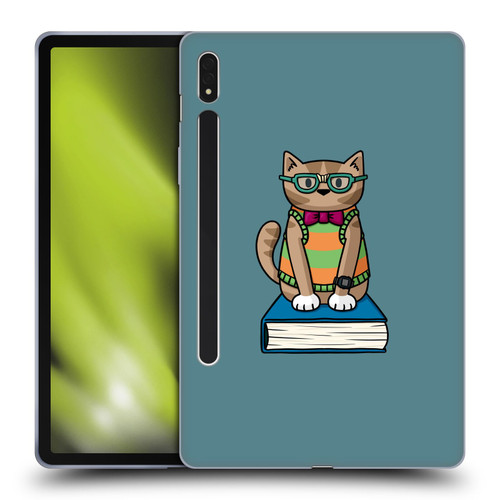 Beth Wilson Doodlecats Nerd Soft Gel Case for Samsung Galaxy Tab S8