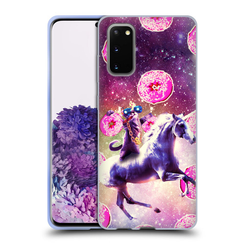 Random Galaxy Mixed Designs Thug Cat Riding Unicorn Soft Gel Case for Samsung Galaxy S20 / S20 5G