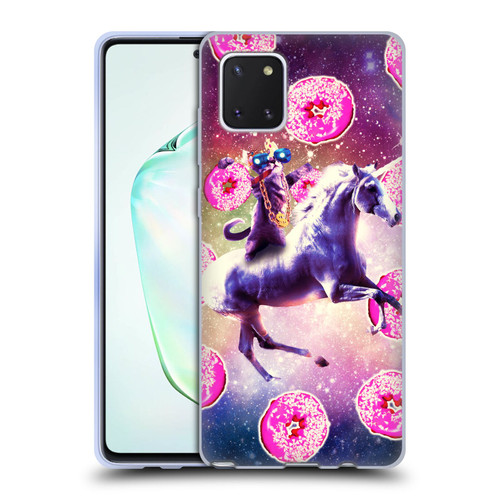Random Galaxy Mixed Designs Thug Cat Riding Unicorn Soft Gel Case for Samsung Galaxy Note10 Lite