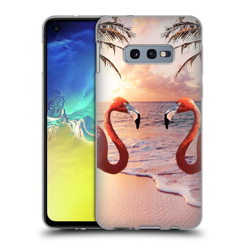 Random Galaxy Mixed Designs Flamingos & Palm Trees Soft Gel Case for Samsung Galaxy S10e