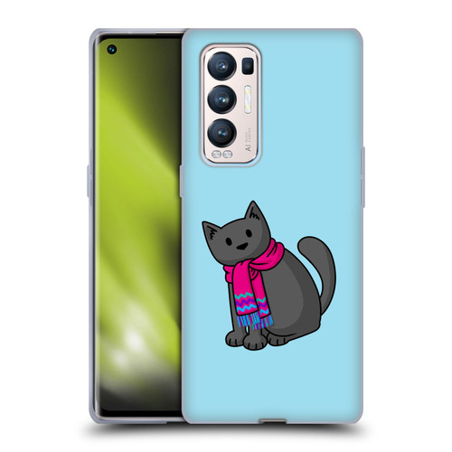 Beth Wilson Doodlecats Cold In A Scarf Soft Gel Case for OPPO Find X3 Neo / Reno5 Pro+ 5G