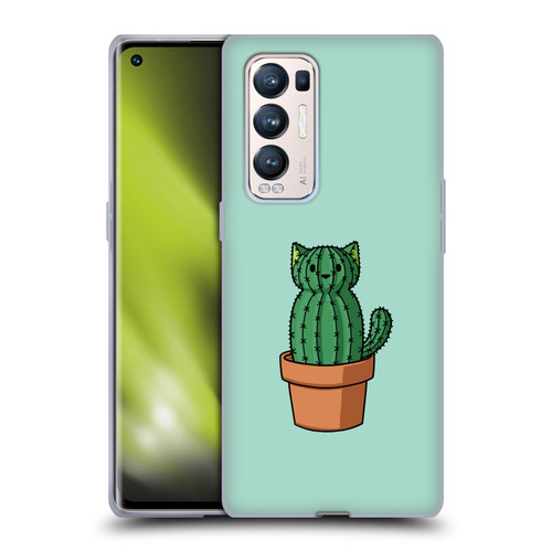 Beth Wilson Doodlecats Cactus Soft Gel Case for OPPO Find X3 Neo / Reno5 Pro+ 5G