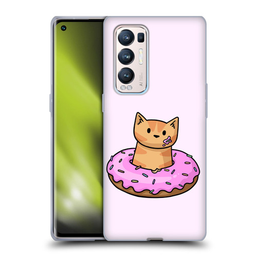 Beth Wilson Doodlecats Donut Soft Gel Case for OPPO Find X3 Neo / Reno5 Pro+ 5G