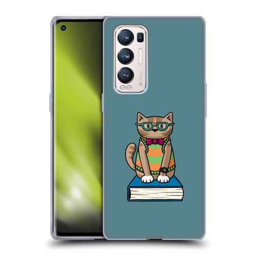 Beth Wilson Doodlecats Nerd Soft Gel Case for OPPO Find X3 Neo / Reno5 Pro+ 5G