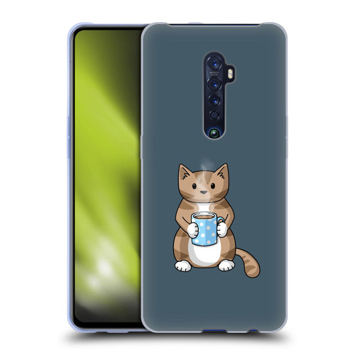 Beth Wilson Doodlecats Coffee Drinking Soft Gel Case for OPPO Reno 2