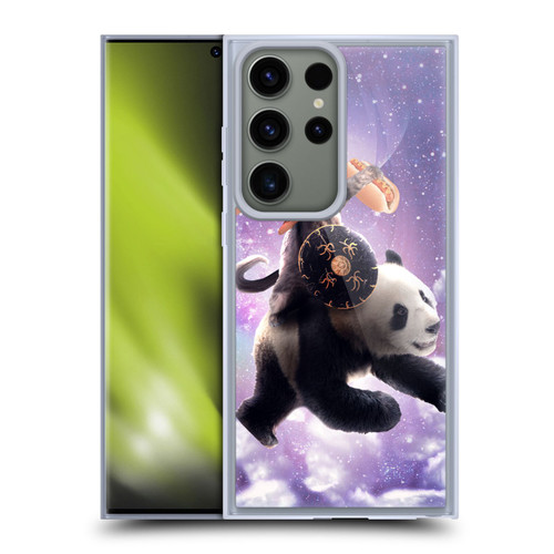 Random Galaxy Mixed Designs Warrior Cat Riding Panda Soft Gel Case for Samsung Galaxy S23 Ultra 5G