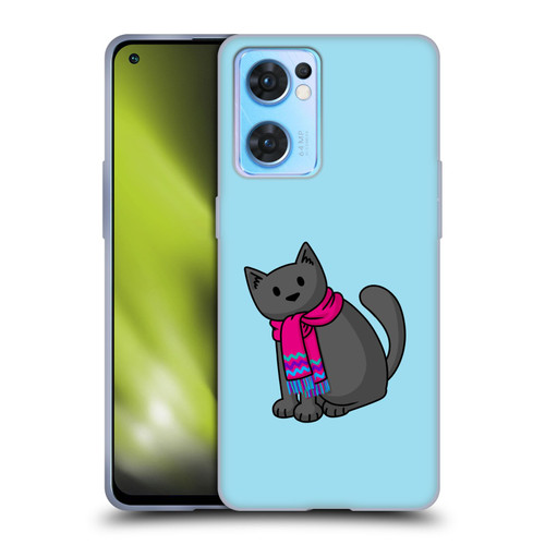 Beth Wilson Doodlecats Cold In A Scarf Soft Gel Case for OPPO Reno7 5G / Find X5 Lite