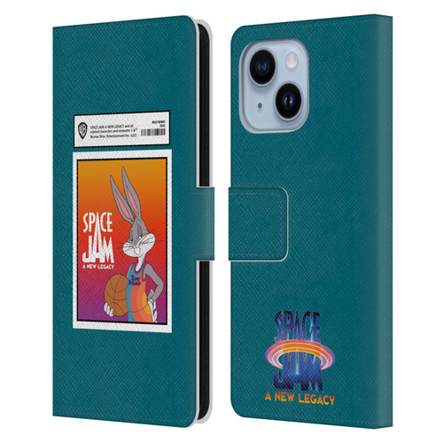 Space Jam: A New Legacy Graphics Bugs Bunny Card Leather Book Wallet Case Cover For Apple iPhone 14 Plus