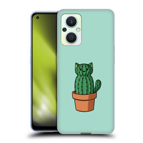 Beth Wilson Doodlecats Cactus Soft Gel Case for OPPO Reno8 Lite