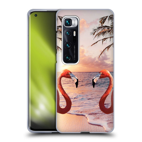 Random Galaxy Mixed Designs Flamingos & Palm Trees Soft Gel Case for Xiaomi Mi 10 Ultra 5G