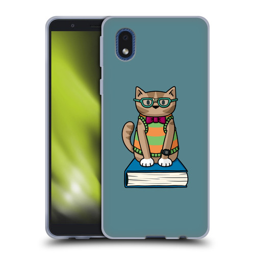 Beth Wilson Doodlecats Nerd Soft Gel Case for Samsung Galaxy A01 Core (2020)