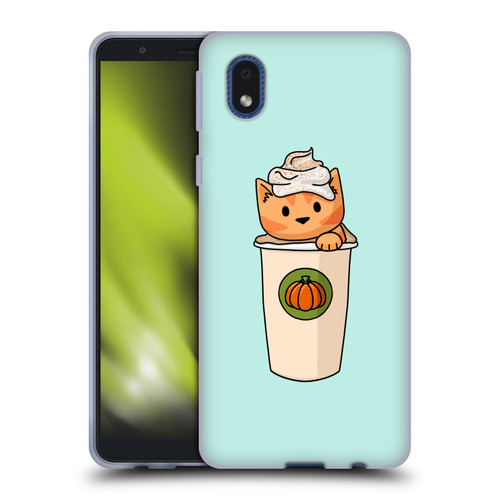 Beth Wilson Doodlecats Pumpkin Spice Latte Soft Gel Case for Samsung Galaxy A01 Core (2020)