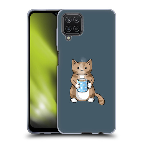 Beth Wilson Doodlecats Coffee Drinking Soft Gel Case for Samsung Galaxy A12 (2020)