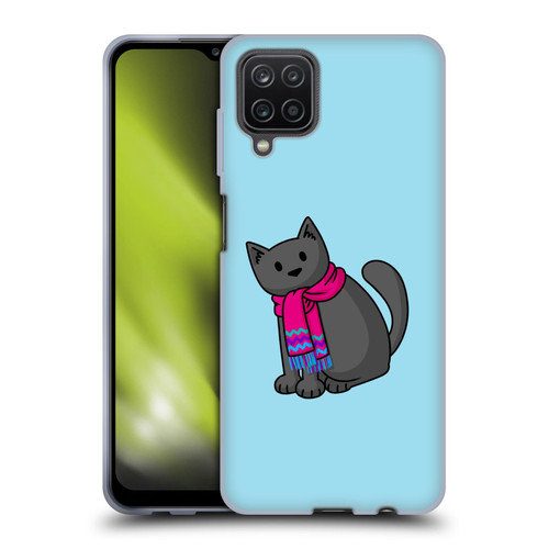 Beth Wilson Doodlecats Cold In A Scarf Soft Gel Case for Samsung Galaxy A12 (2020)