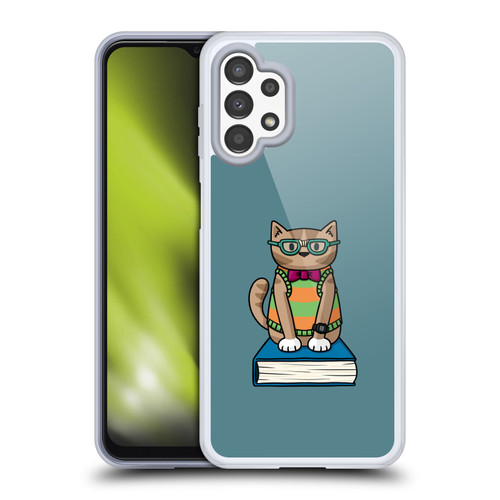 Beth Wilson Doodlecats Nerd Soft Gel Case for Samsung Galaxy A13 (2022)