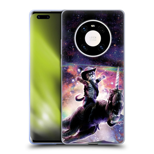 Random Galaxy Space Cat Dinosaur Unicorn Soft Gel Case for Huawei Mate 40 Pro 5G