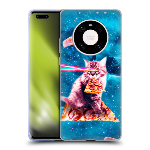 Random Galaxy Space Cat Lazer Eye & Pizza Soft Gel Case for Huawei Mate 40 Pro 5G