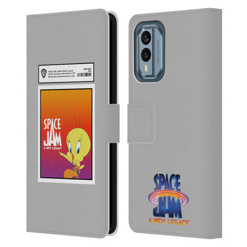 Space Jam: A New Legacy Graphics Tweety Bird Card Leather Book Wallet Case Cover For Nokia X30