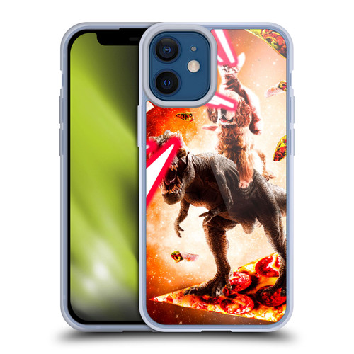 Random Galaxy Space Cat Dinosaur & Dog Lazer Eye Soft Gel Case for Apple iPhone 12 Mini