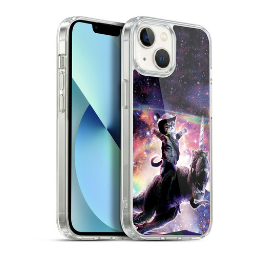 Random Galaxy Space Cat Dinosaur Unicorn Soft Gel Case for Apple iPhone 13