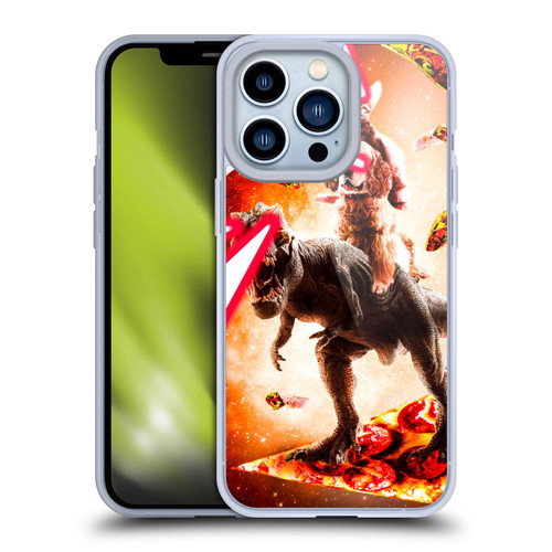 Random Galaxy Space Cat Dinosaur & Dog Lazer Eye Soft Gel Case for Apple iPhone 13 Pro