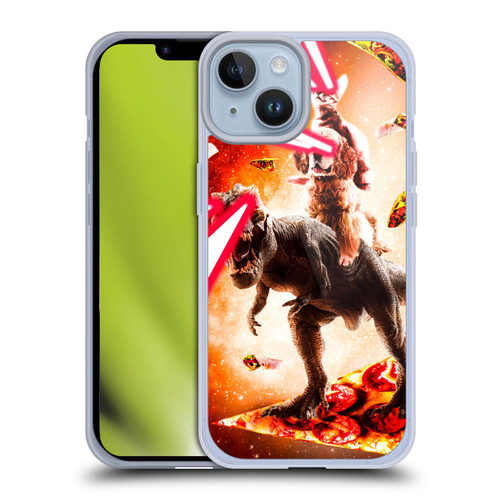 Random Galaxy Space Cat Dinosaur & Dog Lazer Eye Soft Gel Case for Apple iPhone 14