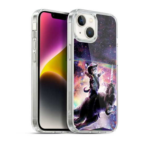 Random Galaxy Space Cat Dinosaur Unicorn Soft Gel Case for Apple iPhone 14