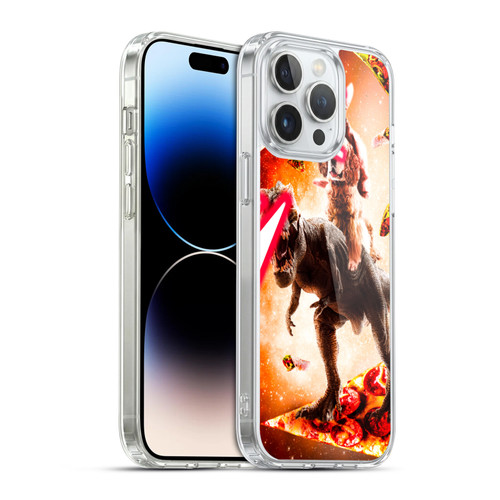 Random Galaxy Space Cat Dinosaur & Dog Lazer Eye Soft Gel Case for Apple iPhone 14 Pro Max & MagSafe