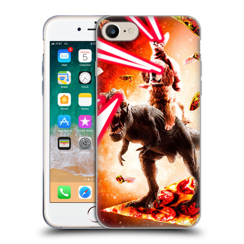 Random Galaxy Space Cat Dinosaur & Dog Lazer Eye Soft Gel Case for Apple iPhone 7 / 8 / SE 2020 & 2022