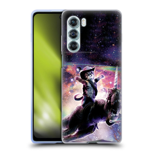 Random Galaxy Space Cat Dinosaur Unicorn Soft Gel Case for Motorola Edge S30 / Moto G200 5G