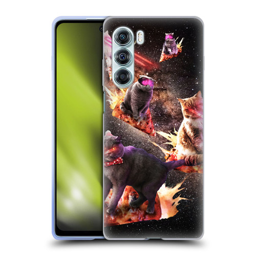 Random Galaxy Space Cat Fire Pizza Soft Gel Case for Motorola Edge S30 / Moto G200 5G