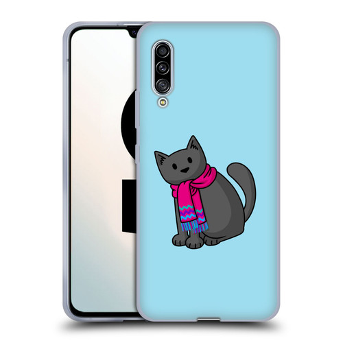 Beth Wilson Doodlecats Cold In A Scarf Soft Gel Case for Samsung Galaxy A90 5G (2019)