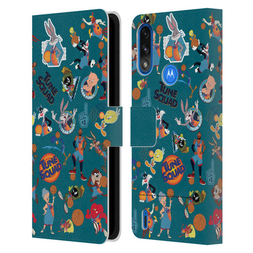 Space Jam: A New Legacy Graphics Squad Leather Book Wallet Case Cover For Motorola Moto E7 Power / Moto E7i Power