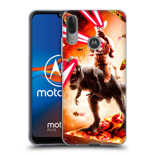 Random Galaxy Space Cat Dinosaur & Dog Lazer Eye Soft Gel Case for Motorola Moto E6 Plus