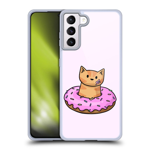 Beth Wilson Doodlecats Donut Soft Gel Case for Samsung Galaxy S21+ 5G
