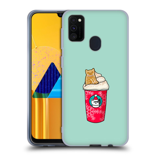 Beth Wilson Doodlecats Gingerbread Latte Soft Gel Case for Samsung Galaxy M30s (2019)/M21 (2020)