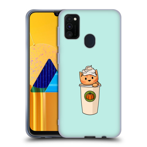 Beth Wilson Doodlecats Pumpkin Spice Latte Soft Gel Case for Samsung Galaxy M30s (2019)/M21 (2020)