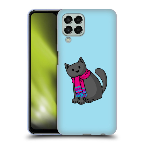Beth Wilson Doodlecats Cold In A Scarf Soft Gel Case for Samsung Galaxy M33 (2022)